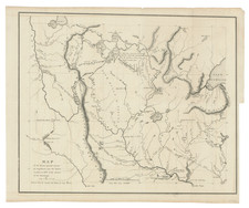 Map of the Route passed over by an Expedition into the Indian Country in 1832 to the Source of the Mississippi By James J. Allen U.S. Inf.  Reduced from the original and drawn by Lieut Drayton  (with book) By Henry Schoolcraft