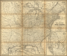 [Shows First Mormon Settlement In Texas]  Neueste u. vollstandigste Karte der Vereinigten Staaten von Nord-Amerika; mit angere aller Canale, Eisenbahnen, Post- & Landstrassen nebst Canada under der insel Cuba &c.  Nach W. Williams . . . 1873
