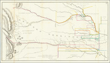 Plains, Kansas, Nebraska, Oklahoma & Indian Territory, Colorado, New Mexico, Colorado and Wyoming Map By Col. Henry P. Dodge / Lt. Enoch Steen