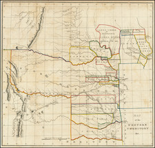 Texas, Plains, Iowa, Kansas, Missouri, Nebraska, South Dakota, Southwest, Colorado, New Mexico, Colorado and Wyoming Map By Washington Hood