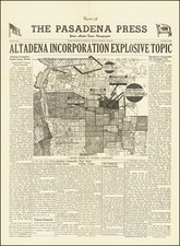 Los Angeles Map By The Pasadena Press