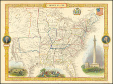 United States Map By John Tallis