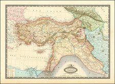 Turkey, Cyprus, Middle East and Turkey & Asia Minor Map By F.A. Garnier