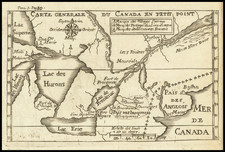 New England, Midwest, Michigan and Western Canada Map By Baron de Lahontan