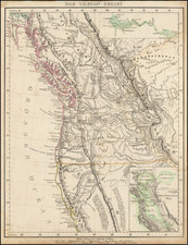 Pacific Northwest, Oregon, Washington and California Map By Carl Flemming