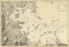 New England, Massachusetts and Boston Map By Joseph Frederick Wallet Des Barres