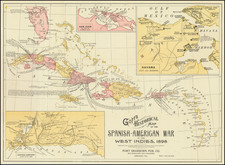 Caribbean Map By Eugenia and Henry Goff / The Fort Dearborn Publishing Co.