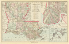 Louisiana and New Orleans Map By O.W. Gray