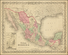 Mexico Map By Joseph Hutchins Colton