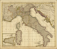 Italy Map By Valk & Schenk