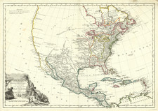 United States and North America Map By Louis Brion de la Tour / Esnauts & Rapilly