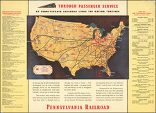 United States and Pictorial Maps Map By Pennsylvania Railroad