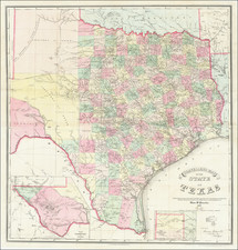 Traveller's Map of the State of Texas  Compiled from the records of the General Land Office, the maps of the Coast Survey, the reports of the Boundary Commission an various other Military surveys and reconnoissances, by Chas. W. Pressler, 1867
