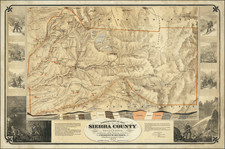 Topographical Map of Sierra County California.  Compiled From Official Surveys By Charles W. Hendel.  US. Depty. Mineral Surveyor for California. 1874.