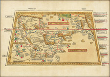 Middle East and Arabian Peninsula Map By Claudius Ptolemy / Johann Reger