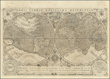 World Map By Jean Le Clerc / Jodocus Hondius