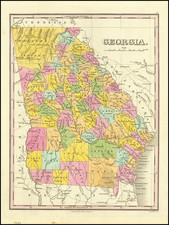 Map of Louisiana, Mississippi, and Alabama: Finley 1826