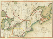 New England, Mid-Atlantic, Midwest, Eastern Canada and Western Canada Map By John Melish