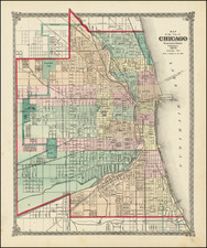 Chicago Map By Warner & Beers
