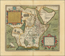 Africa and East Africa Map By Abraham Ortelius