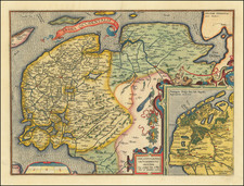 Netherlands Map By Abraham Ortelius