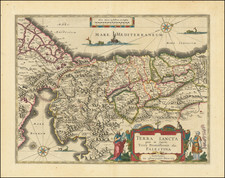 Holy Land Map By Willem Janszoon Blaeu