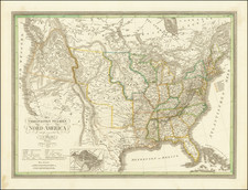 United States and Texas Map By Carl Ferdinand Weiland