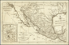 Texas, Southwest, Mexico and Baja California Map By Anonymous / Thomas Kitchin