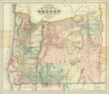 Oregon Map By J.K. Gill & Co.
