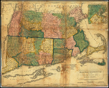 New England, Connecticut, Massachusetts and Rhode Island Map By Annin & Smith / Lincoln & Edmands