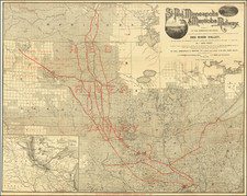 Minnesota, Wisconsin, Iowa, North Dakota and South Dakota Map By American Bank Note Company
