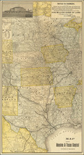 Arkansas, Texas, Minnesota, Wisconsin, Iowa, Kansas, Missouri, Nebraska, North Dakota, South Dakota and Oklahoma & Indian Territory Map By Rand McNally & Company