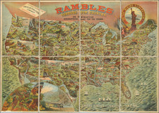 United States, Texas, Plains, Southwest, Rocky Mountains and California Map By American Publishing Co.
