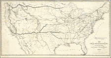 The Great Railroad Routes To The Pacific, And Their Connections.  1869 By American Photo-Lithographic Company