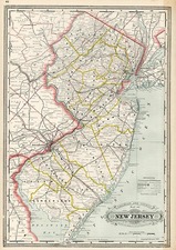 Mid-Atlantic Map By George F. Cram