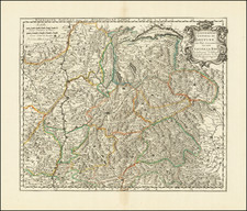 Switzerland and Sud et Alpes Française Map By Nicolas Sanson