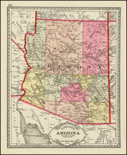 Arizona Map By H.C. Tunison