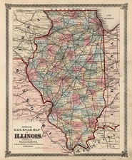 Midwest Map By H.H. Lloyd / Warner & Beers