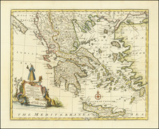 Greece Map By Emanuel Bowen