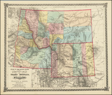 Idaho, Montana and Wyoming Map By H.H. Lloyd