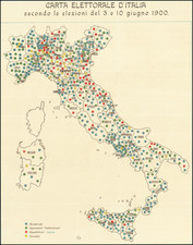 Italy Map By L'Illustrazione Italiana