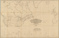 Atlantic Ocean, United States, North America and Canada Map By Thomas Colfrin Keefer