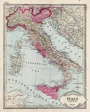 Europe and Italy Map By H.C. Tunison