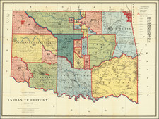 Oklahoma & Indian Territory Map By U.S. General Land Office