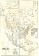 Texas, Plains, Southwest, Rocky Mountains, North America and South America Map By Adrien-Hubert Brué