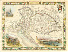 Austria Map By John Tallis