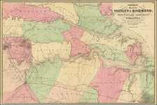 Virginia Map By Alvin Jewett Johnson