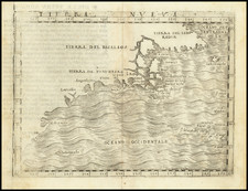 New England, Maine, New York State, Mid-Atlantic, Southeast and Canada Map By Giacomo Gastaldi