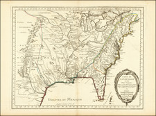 United States, South, Midwest and Plains Map By Jacques Nicolas Bellin