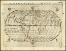 Historical Map, 1752 Mappemonde ou Description du Globe terrestre, Vin -  Historic Pictoric